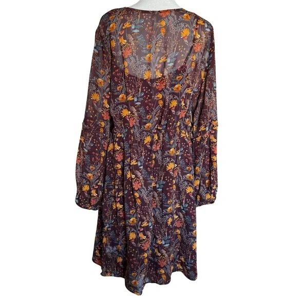 Floral Silk Dress Sz Small - Picture 5 of 10